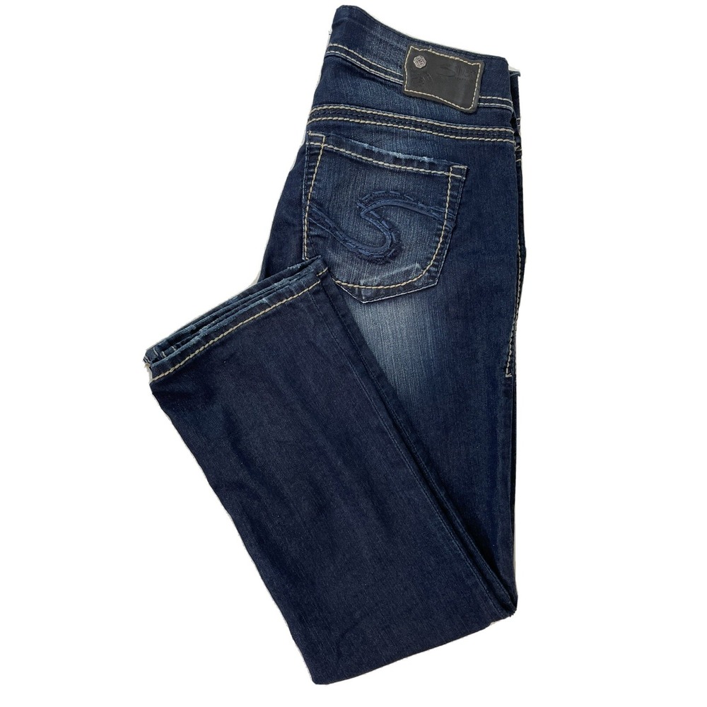 Silver Suki‎ Capri Crop Jeans Womens Size 26Blue Meas. 27x26